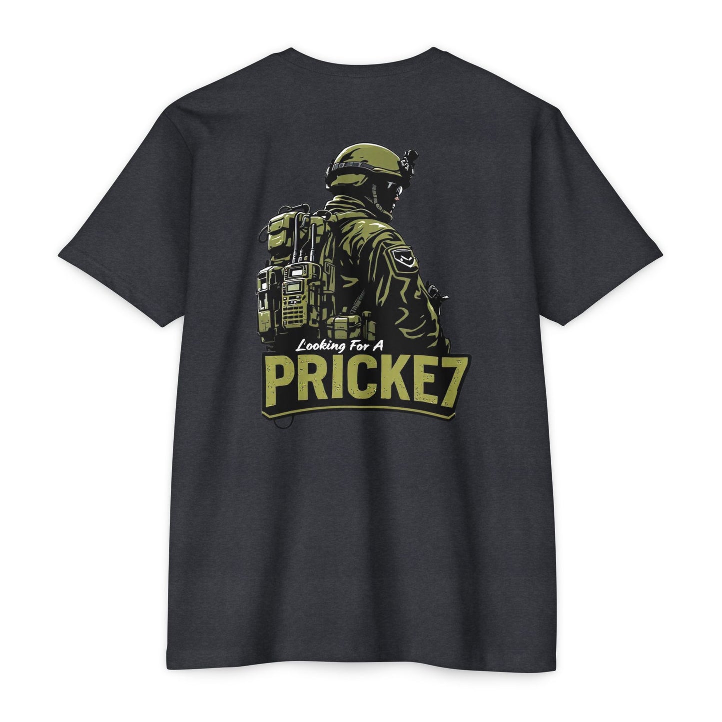 Unisex CVC Jersey T-shirt - Tactical Inspired "Looking For A Prick?" Design - Perfect for Outdoor Enthusiasts