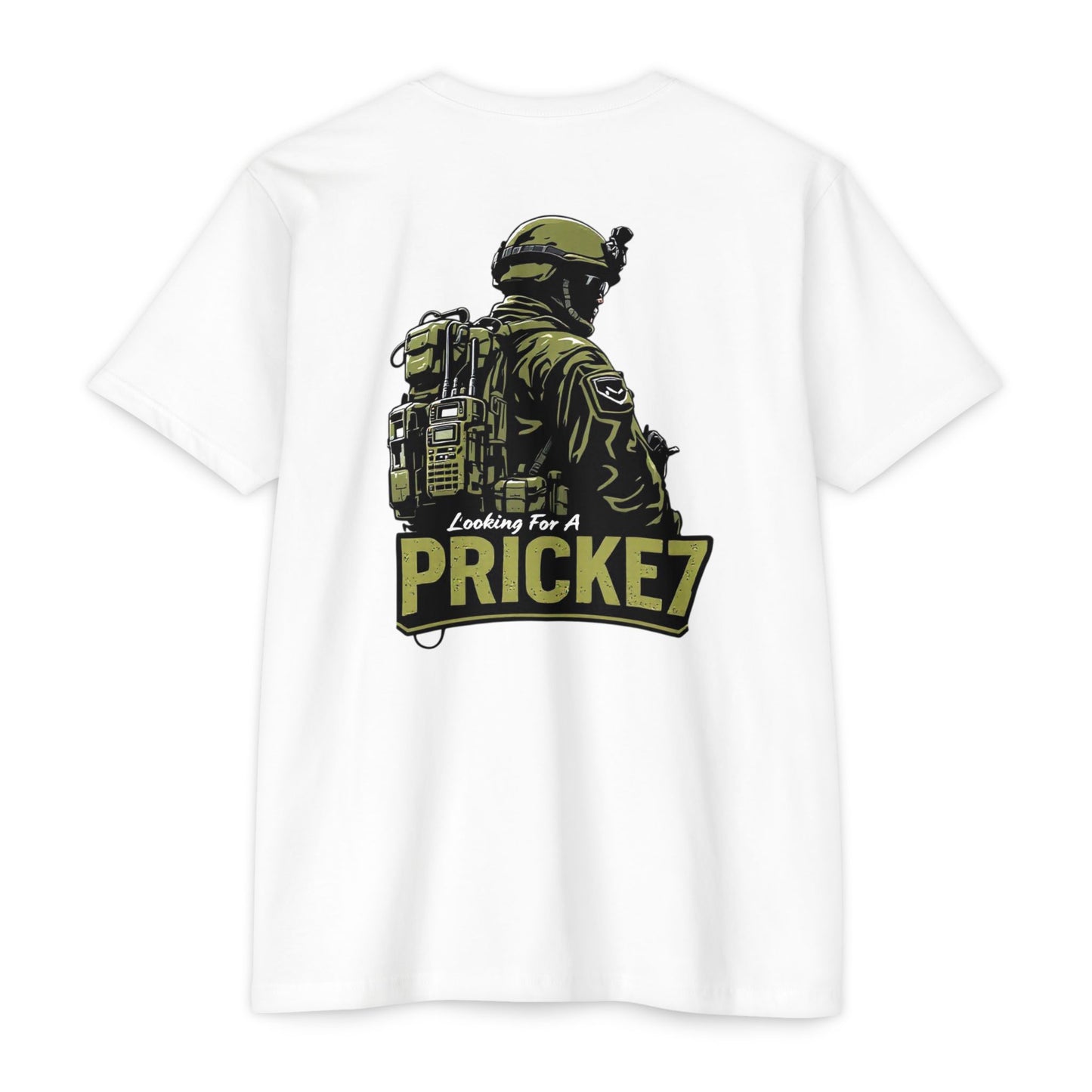 Unisex CVC Jersey T-shirt - Tactical Inspired "Looking For A Prick?" Design - Perfect for Outdoor Enthusiasts