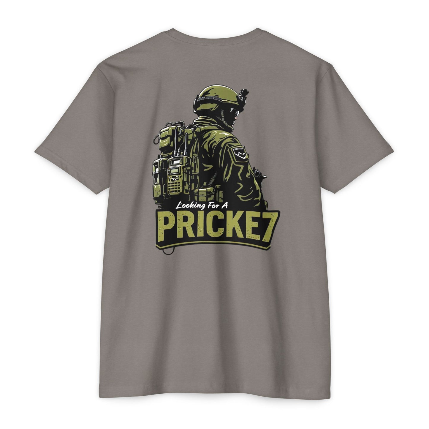 Unisex CVC Jersey T-shirt - Tactical Inspired "Looking For A Prick?" Design - Perfect for Outdoor Enthusiasts