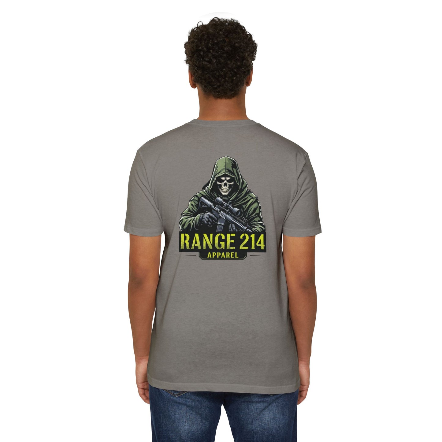 Unisex CVC Jersey T-Shirt - RANGE 214 Skull Graphic Tee