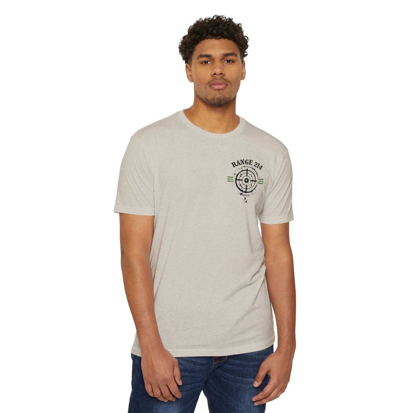 Unisex CVC Jersey T-Shirt - RANGE 214 & TOXIC Graphic Tee for Adventure Lovers