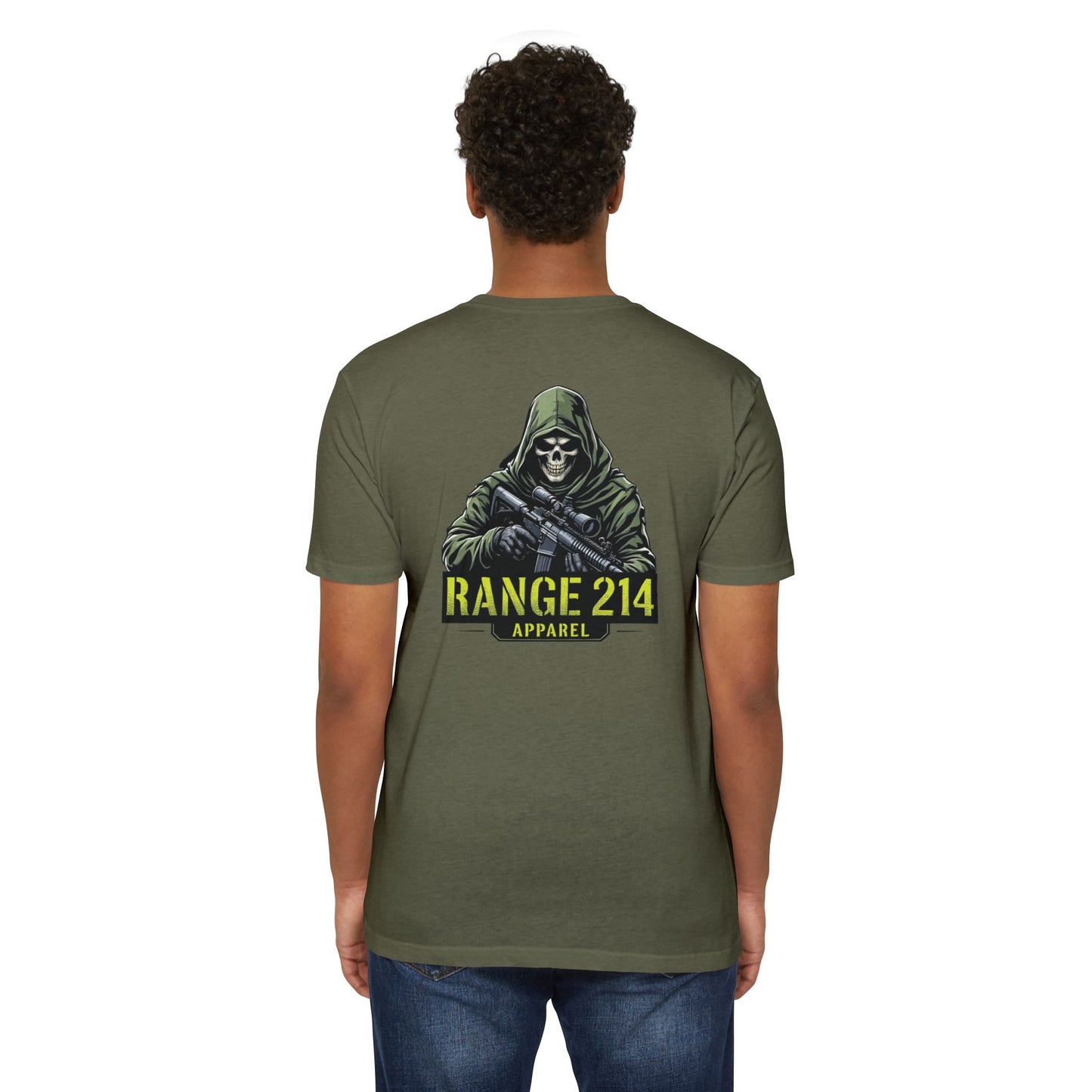Unisex CVC Jersey T-Shirt - RANGE 214 Skull Graphic Tee