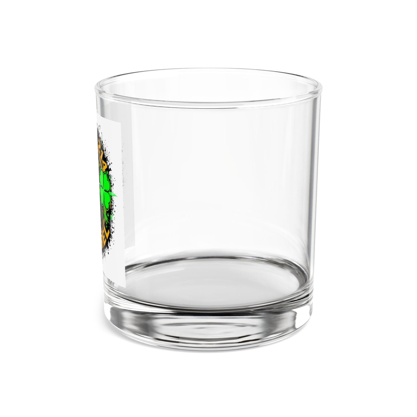 Range 214 Apparel 10oz Rocks Glass - Military Style Whiskey Tumbler with Lucky Clover Design