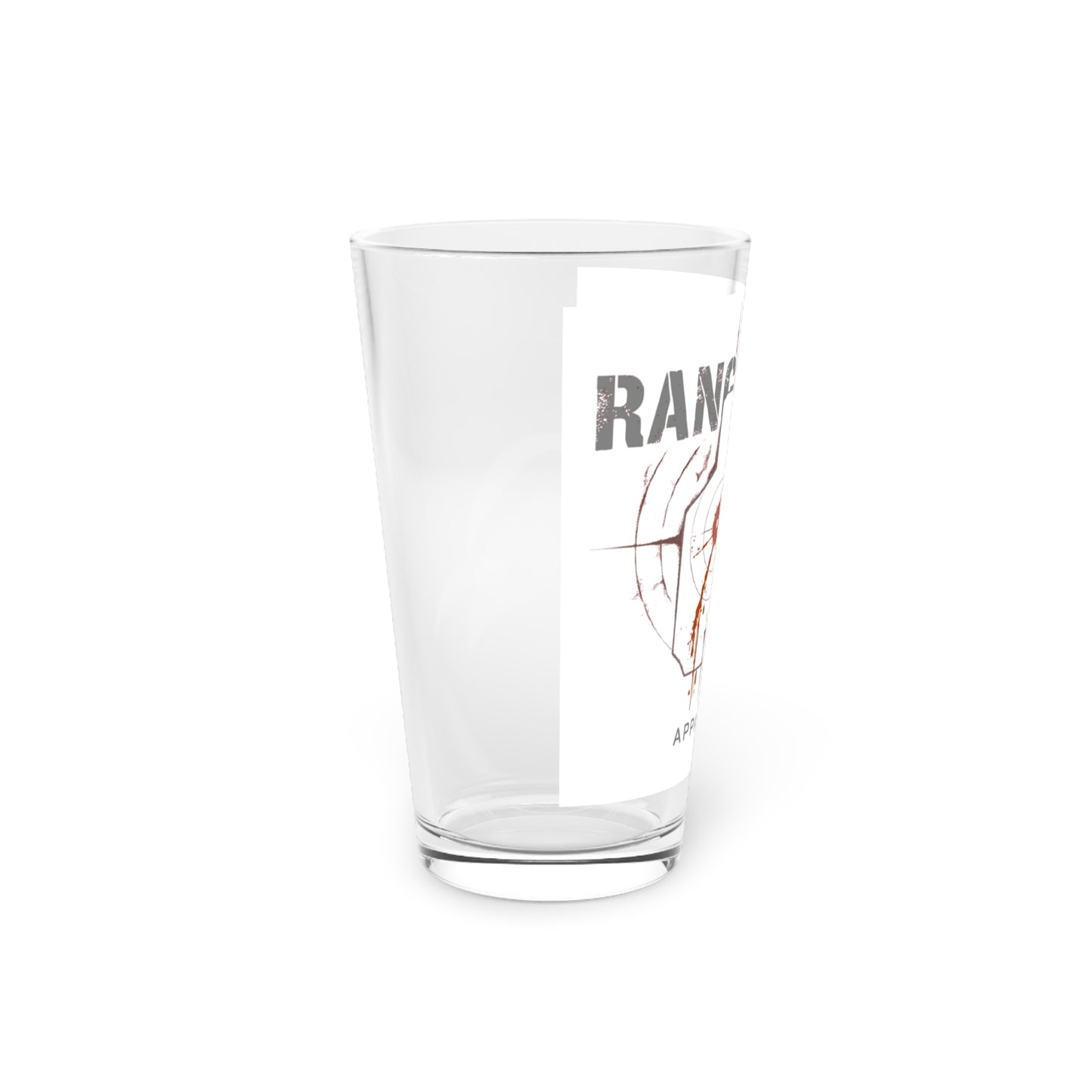 Range 214 16oz Pint Glass - Unique Firearm Design for Enthusiasts