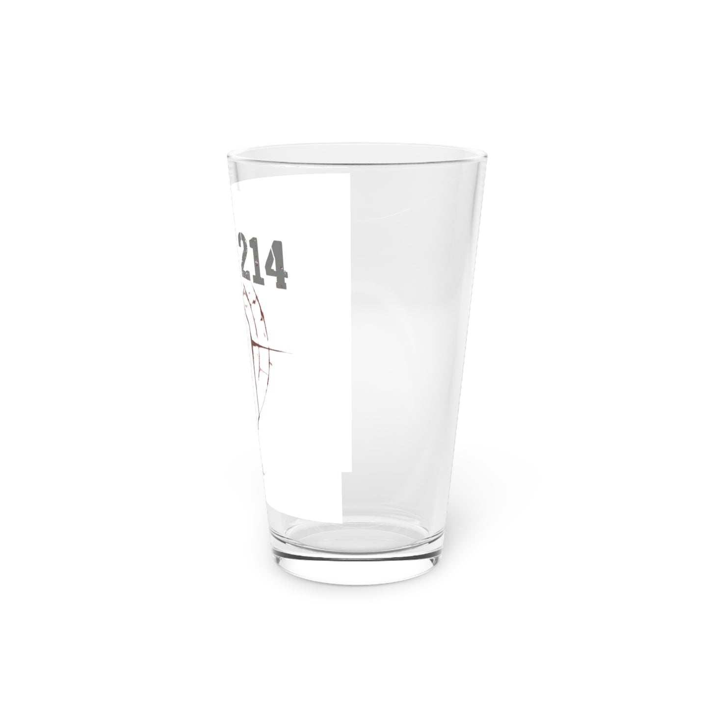 Range 214 16oz Pint Glass - Unique Firearm Design for Enthusiasts