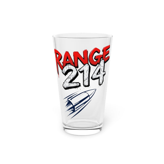 Custom Range 214 Pint Glass - 16oz Beer Glass for Space Enthusiasts and Home Bars