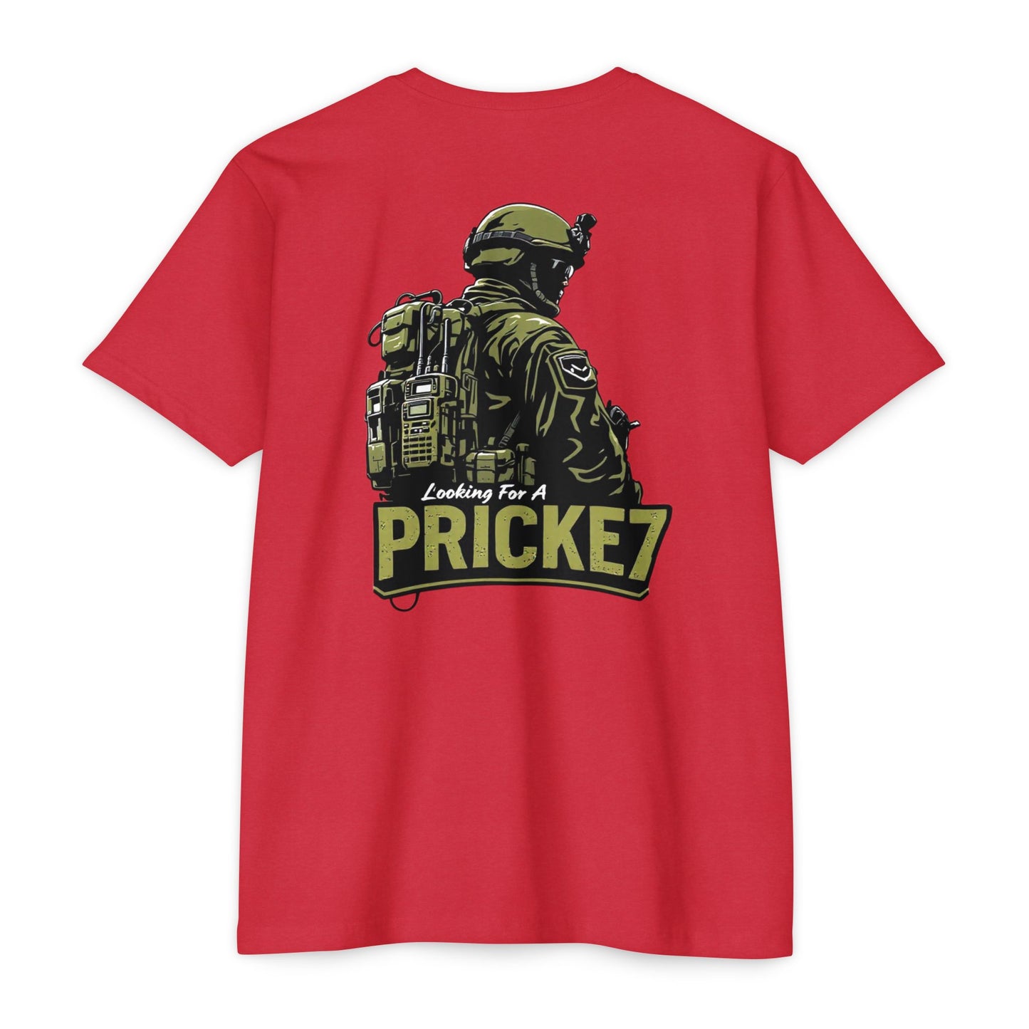 Unisex CVC Jersey T-shirt - Tactical Inspired "Looking For A Prick?" Design - Perfect for Outdoor Enthusiasts