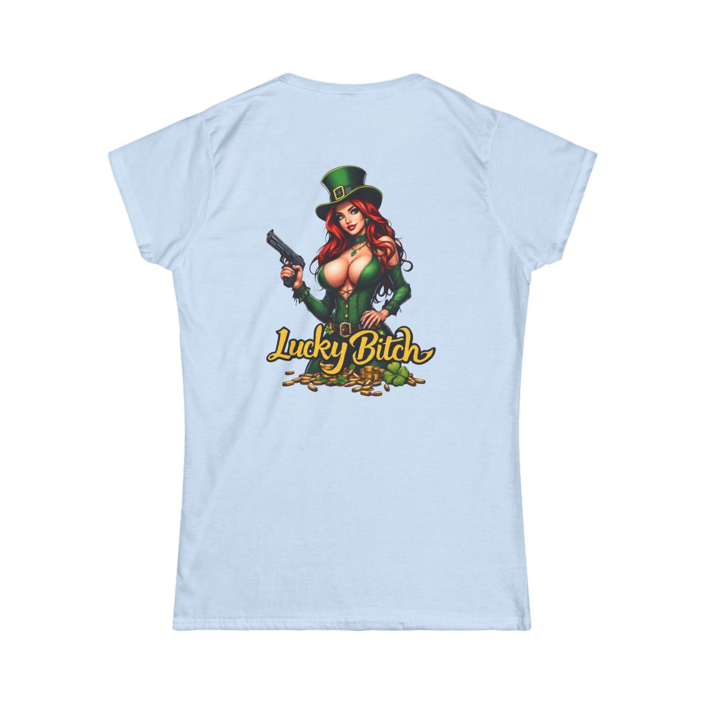 Women's Lucky Bitch Graphic Tee - St. Patrick's Day Party Shirt