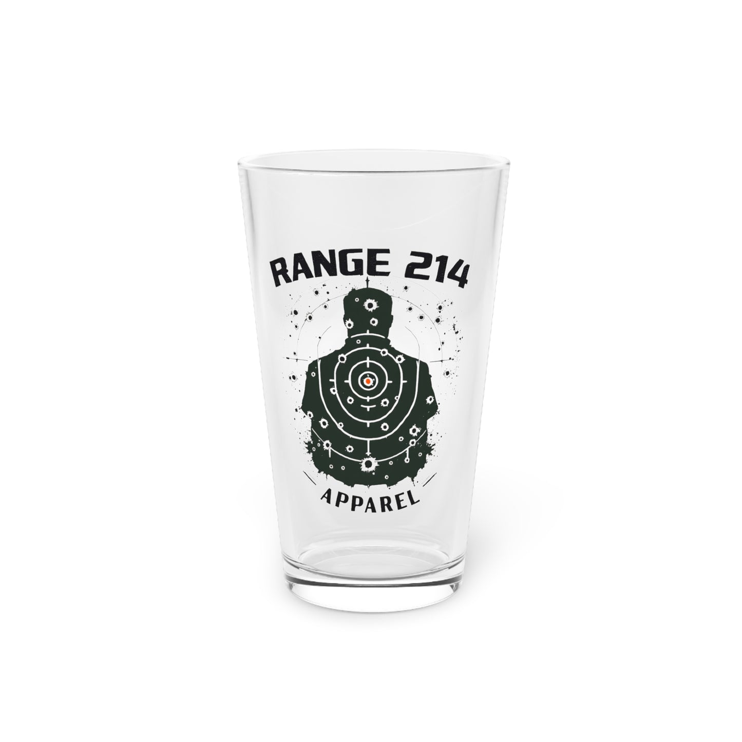 Range 214 16oz Pint Glass - Perfect for Shooting Sports Enthusiasts