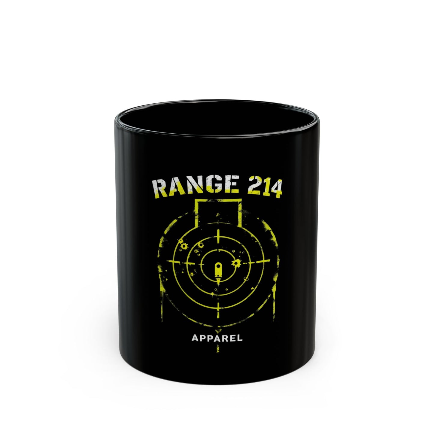 Range 214 Target Shooting Black Mug | 11oz & 15oz | Perfect Gift for Shooting Enthusiasts