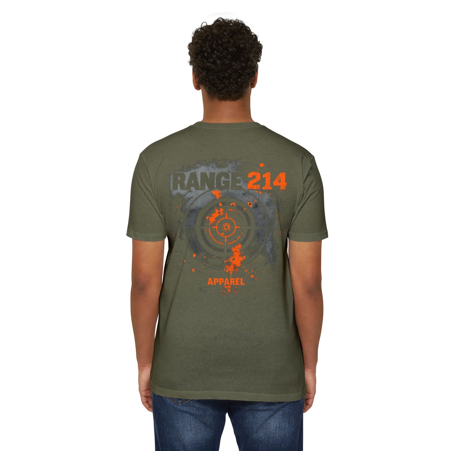 Range 214 Unisex CVC Jersey T-shirt - Range 214 Apparel with Target Design