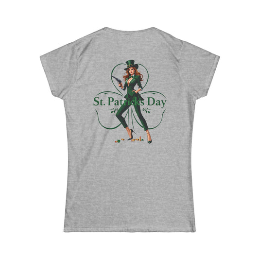 St. Patrick's Day Women's Tee - Festive Clover Design