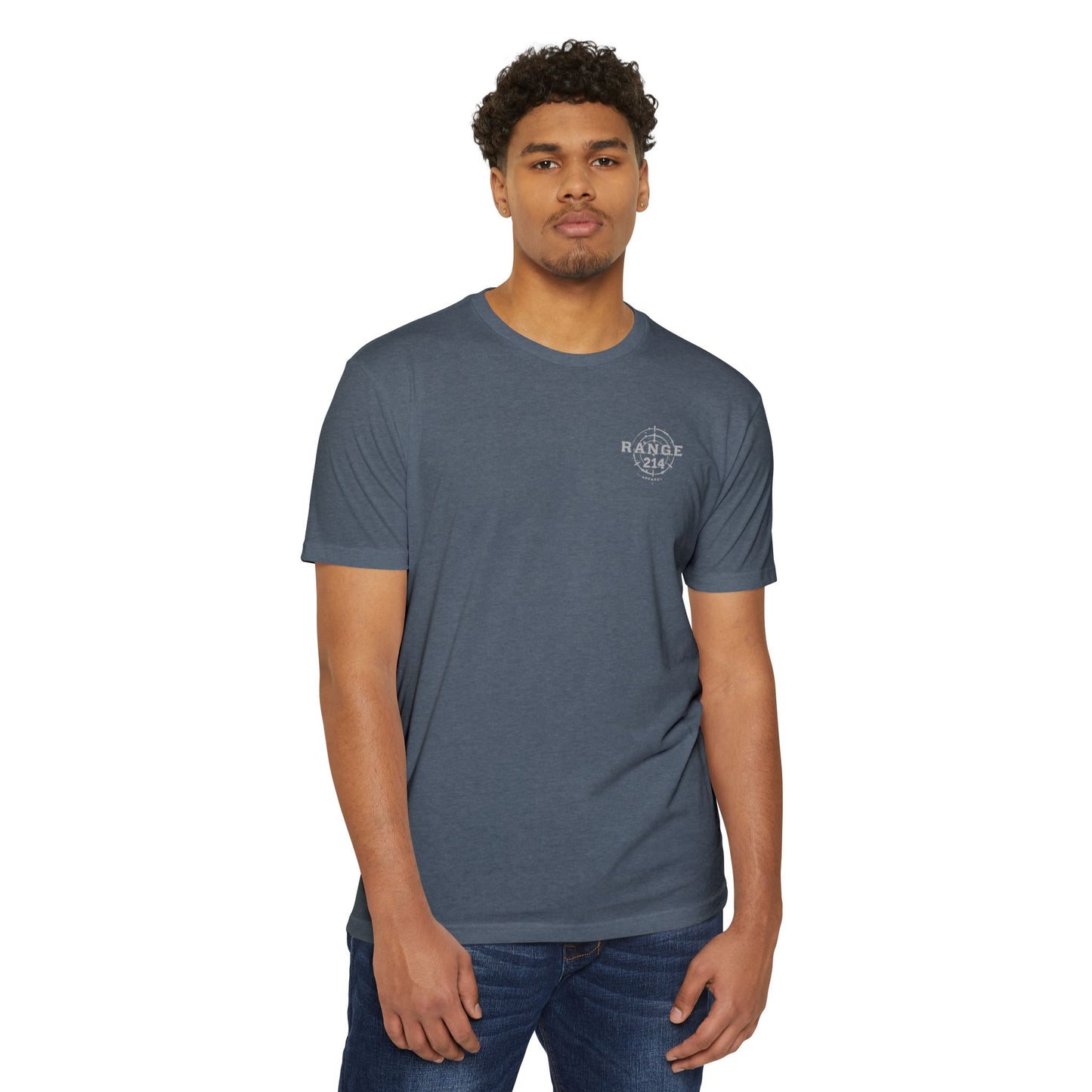 Range 214 Unisex CVC Jersey T-shirt - Range 214 Apparel with Target Design