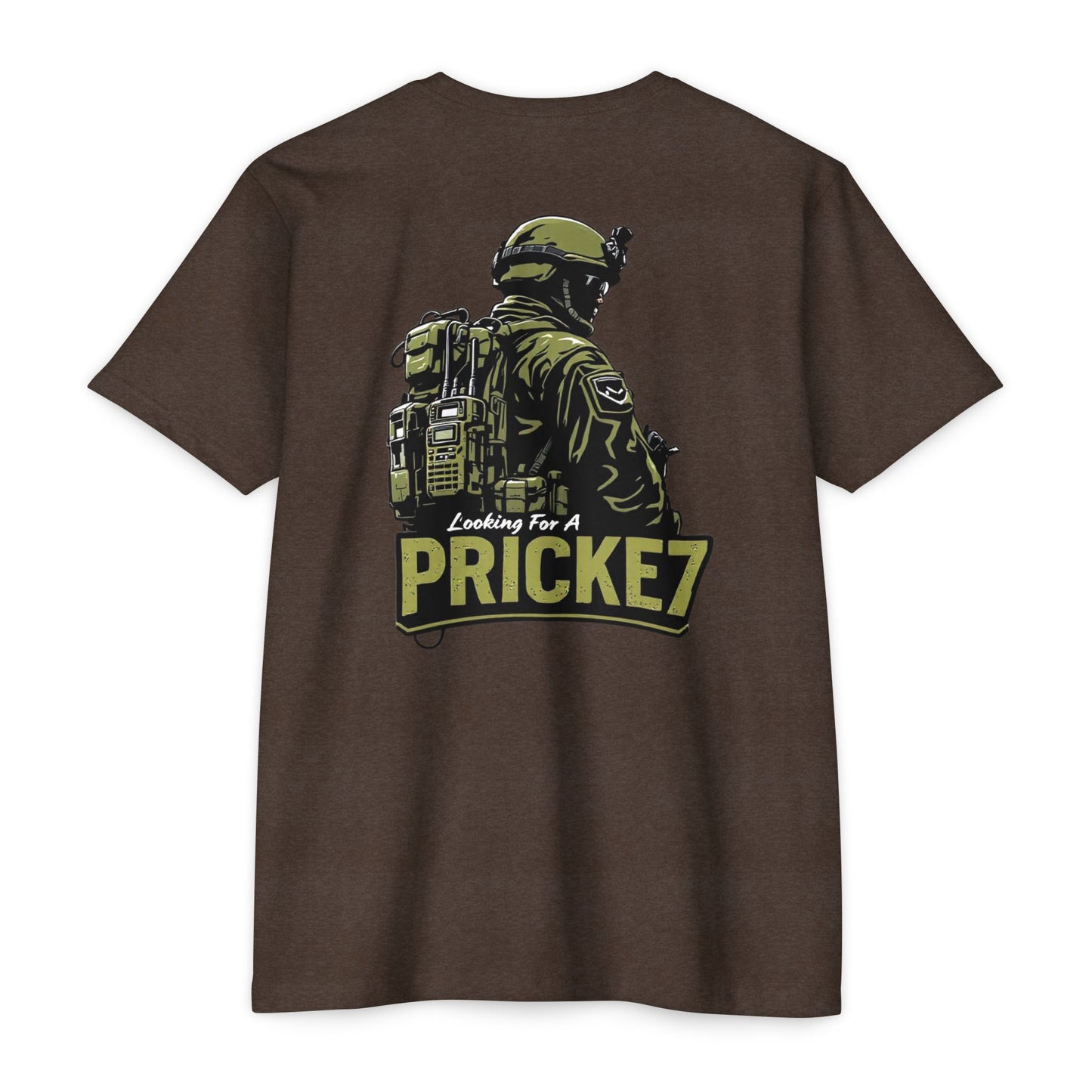 Unisex CVC Jersey T-shirt - Tactical Inspired "Looking For A Prick?" Design - Perfect for Outdoor Enthusiasts