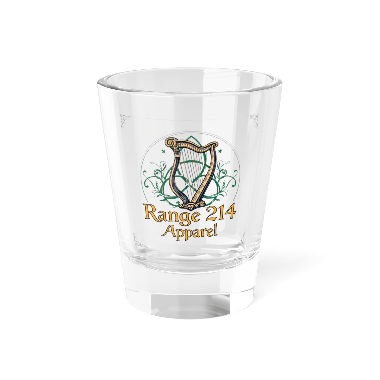 Range 214 Apparel Shot Glass - 1.5oz Vintage Harp Design