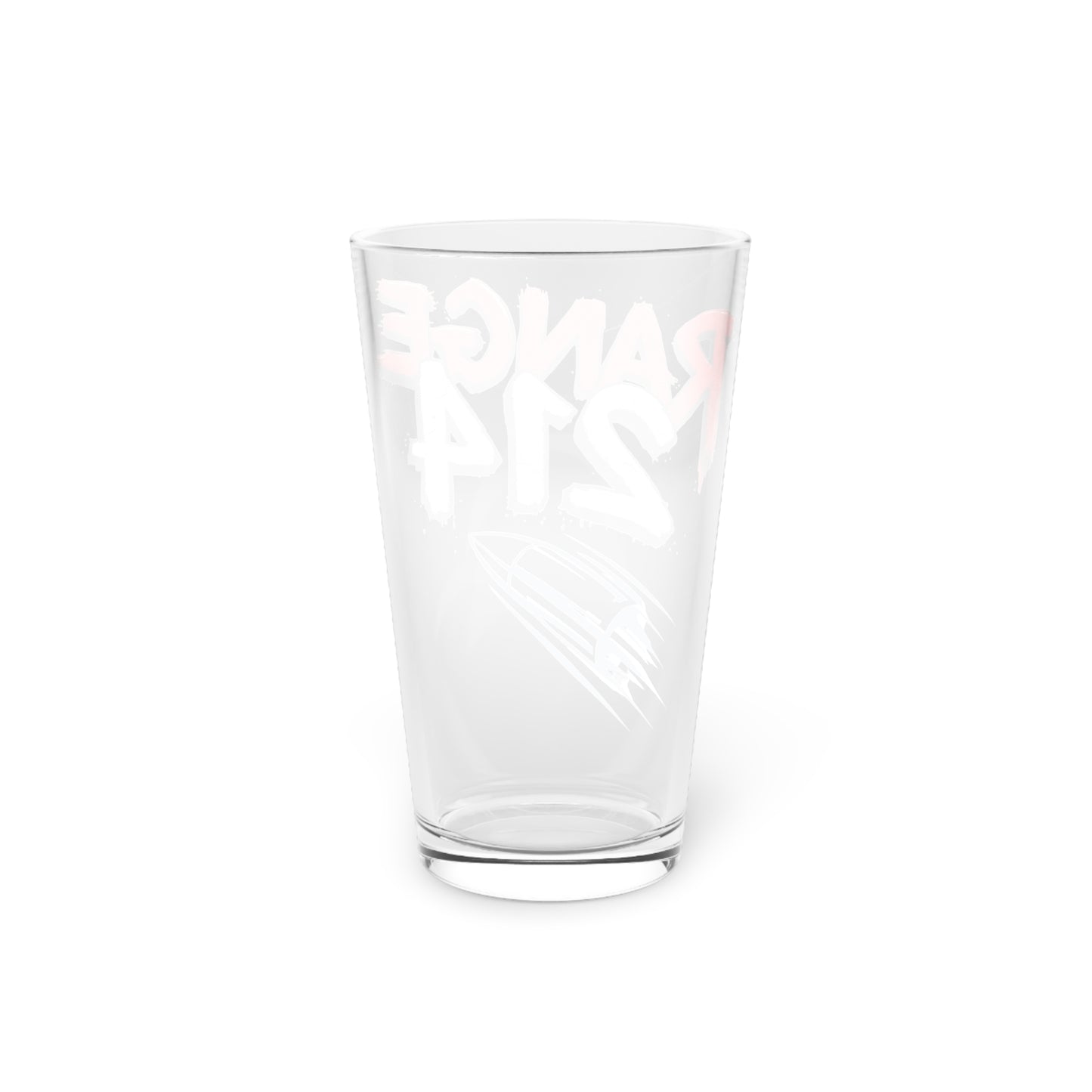 Custom Range 214 Pint Glass - 16oz Beer Glass for Space Enthusiasts and Home Bars