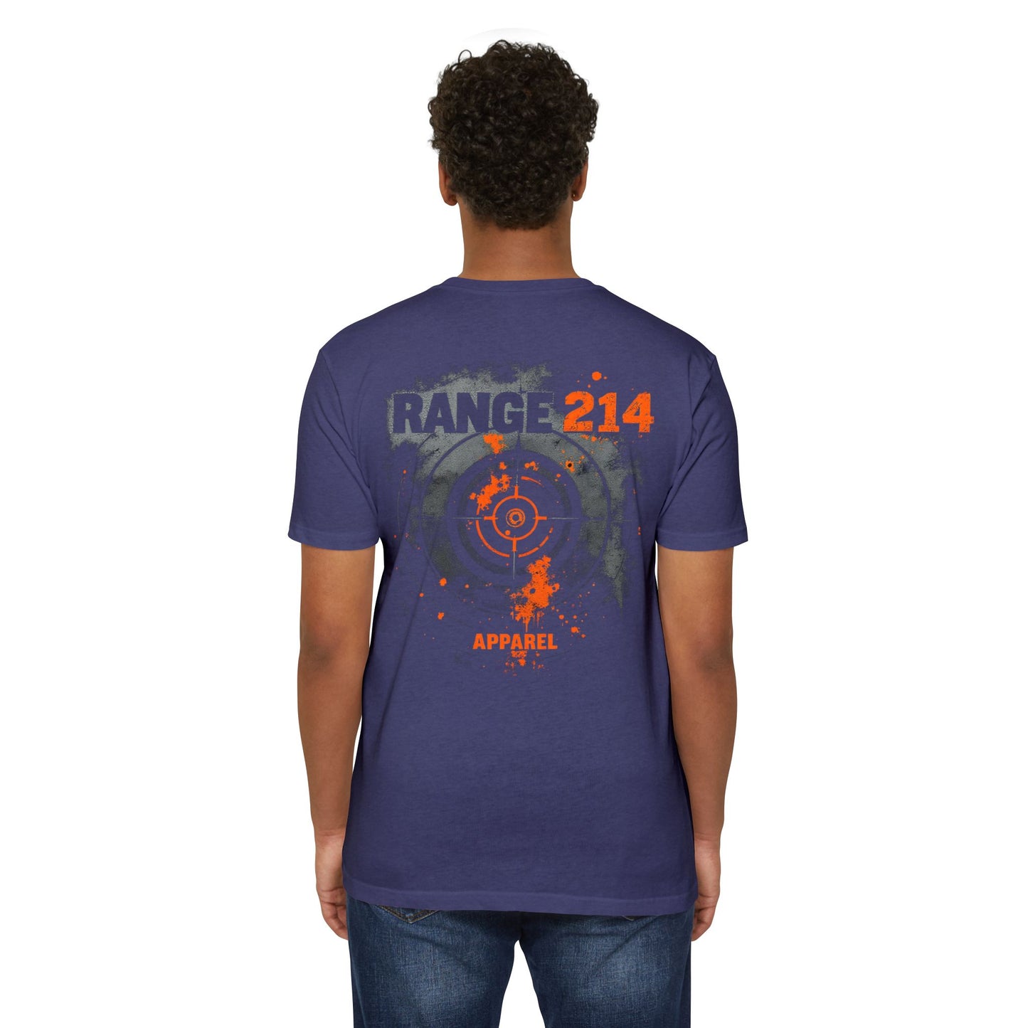 Range 214 Unisex CVC Jersey T-shirt - Range 214 Apparel with Target Design