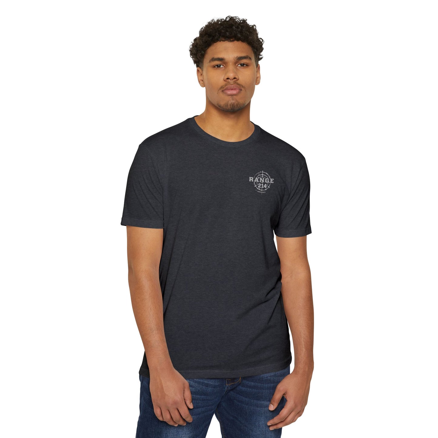 Range 214 Unisex CVC Jersey T-shirt - Range 214 Apparel with Target Design