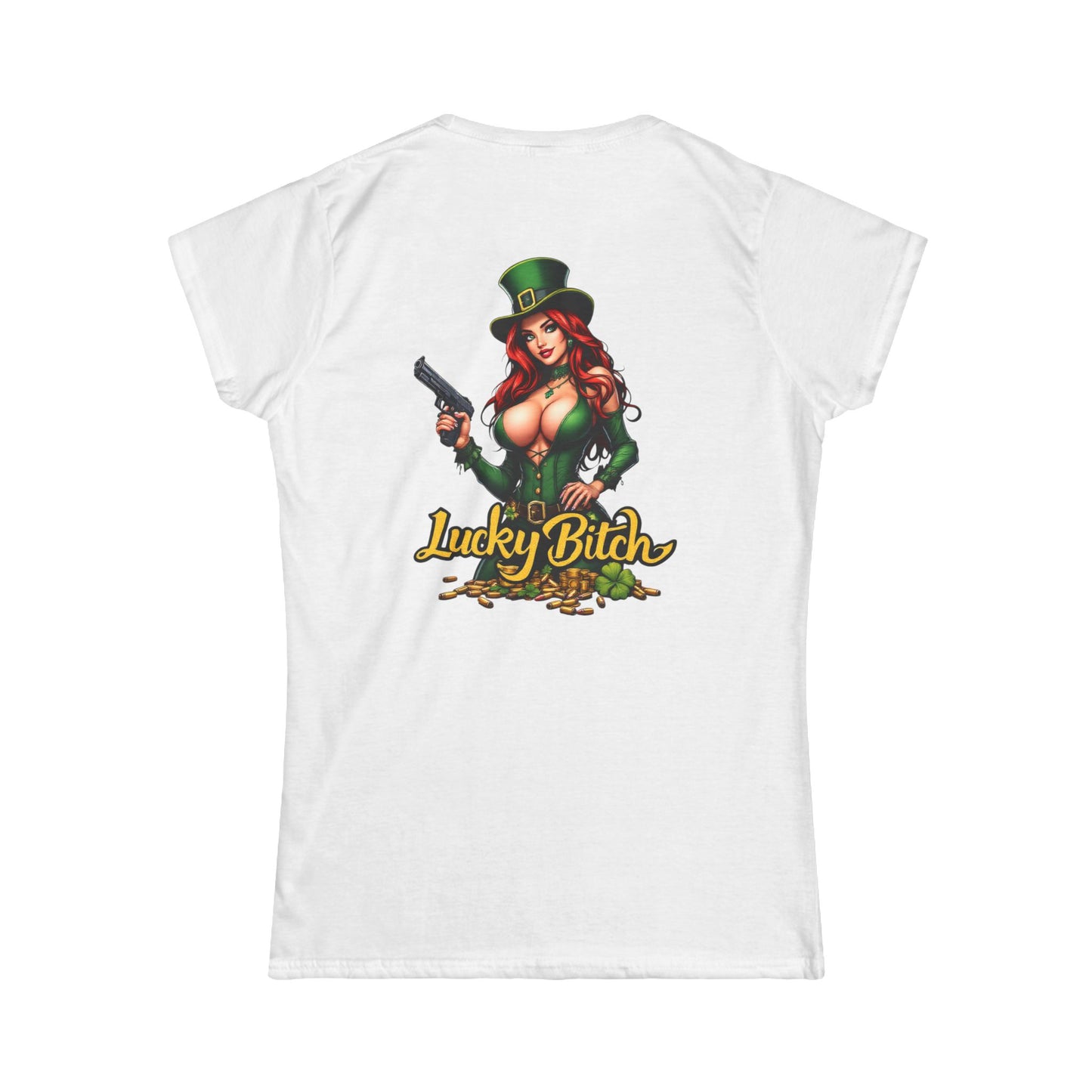 Women's Lucky Bitch Graphic Tee - St. Patrick's Day Party Shirt