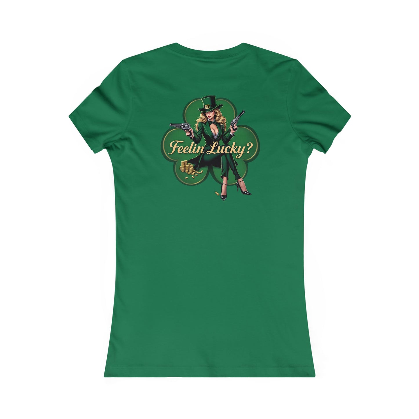 St. Patrick's Day Feelin Lucky -Women's Favorite Tee - 'Range' Design with Lucky