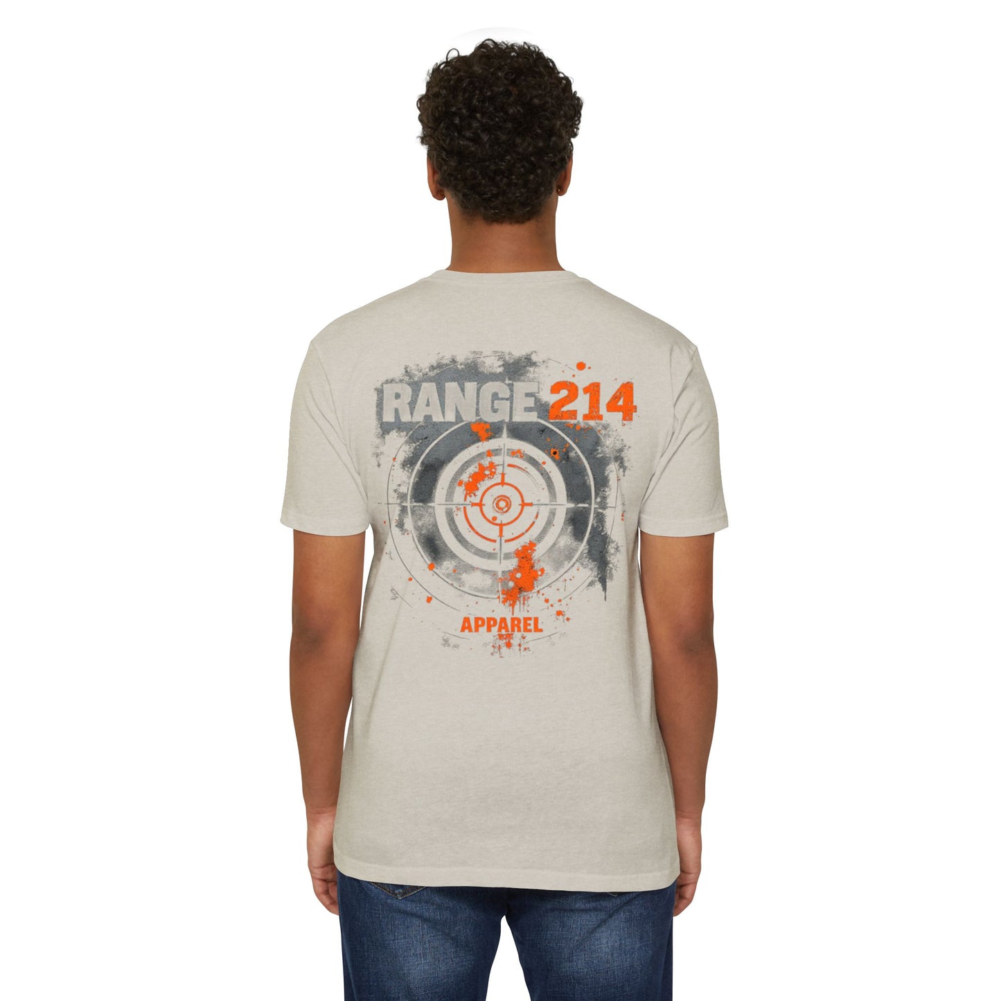 Range 214 Unisex CVC Jersey T-shirt - Range 214 Apparel with Target Design