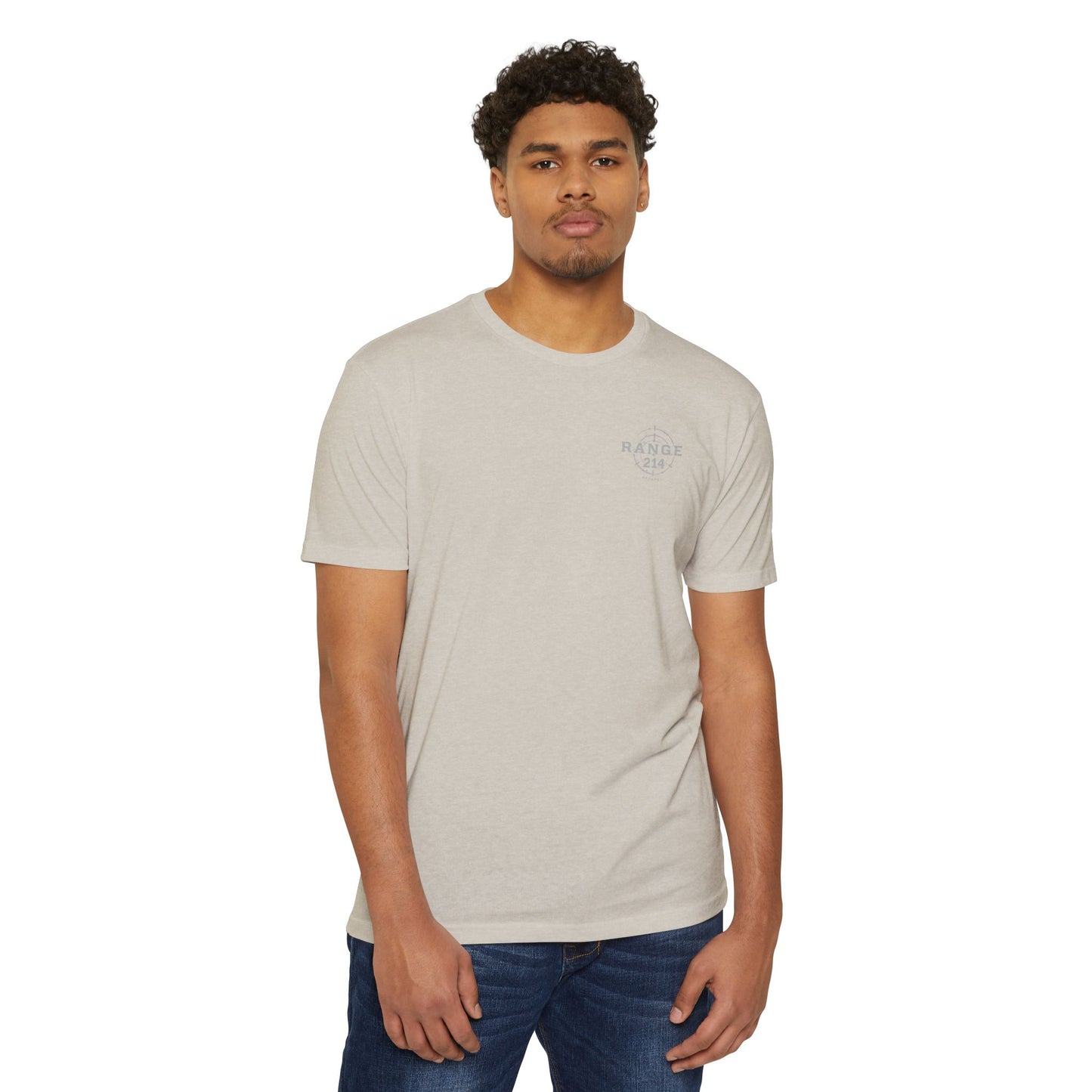 Range 214 Unisex CVC Jersey T-shirt - Range 214 Apparel with Target Design