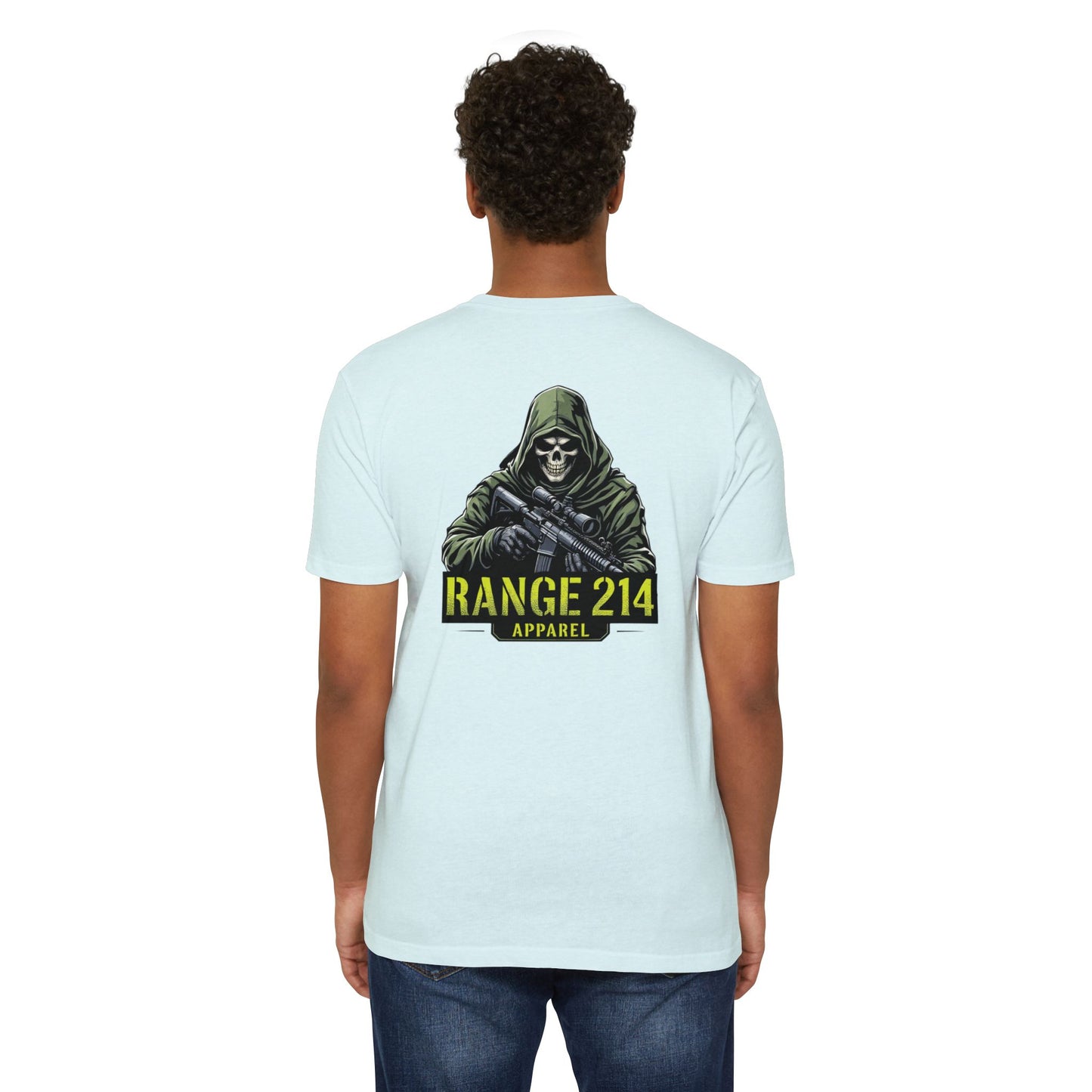 Unisex CVC Jersey T-Shirt - RANGE 214 Skull Graphic Tee