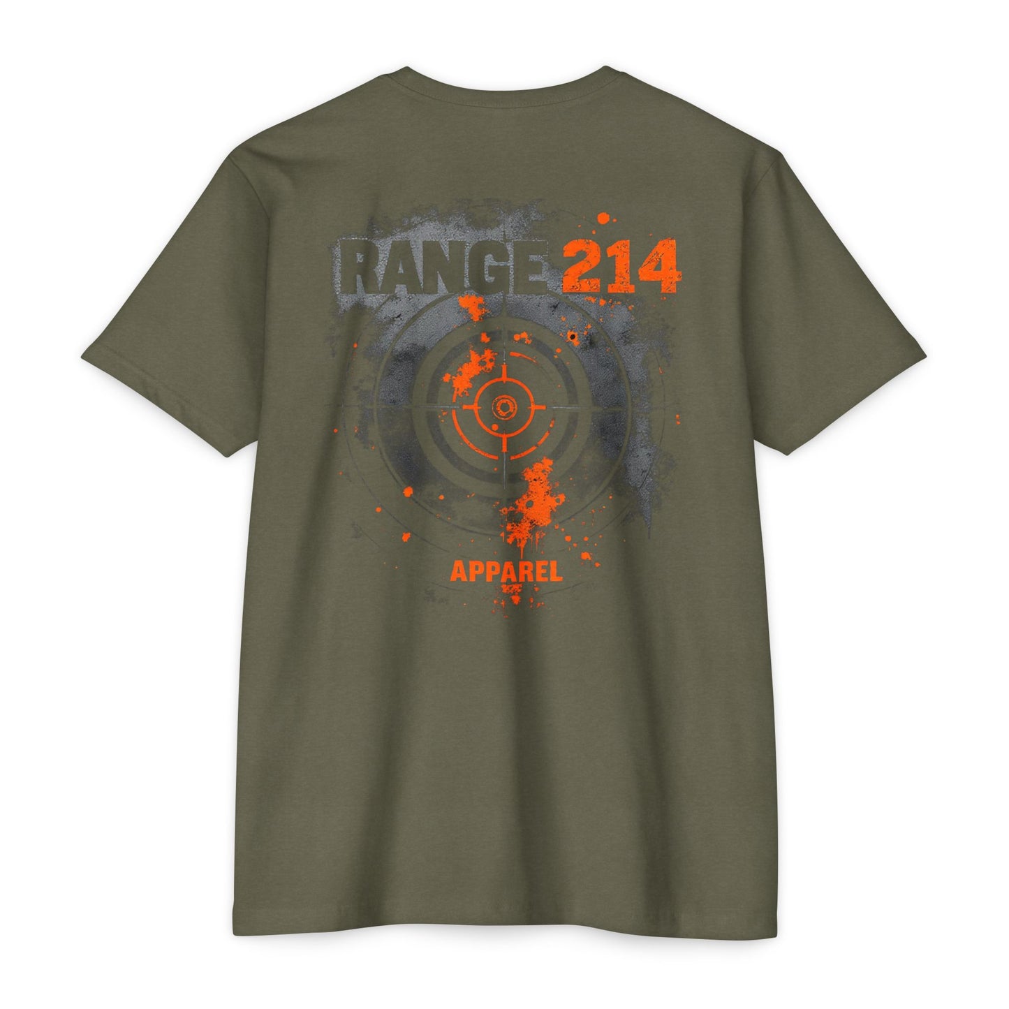 Range 214 Unisex CVC Jersey T-shirt - Range 214 Apparel with Target Design