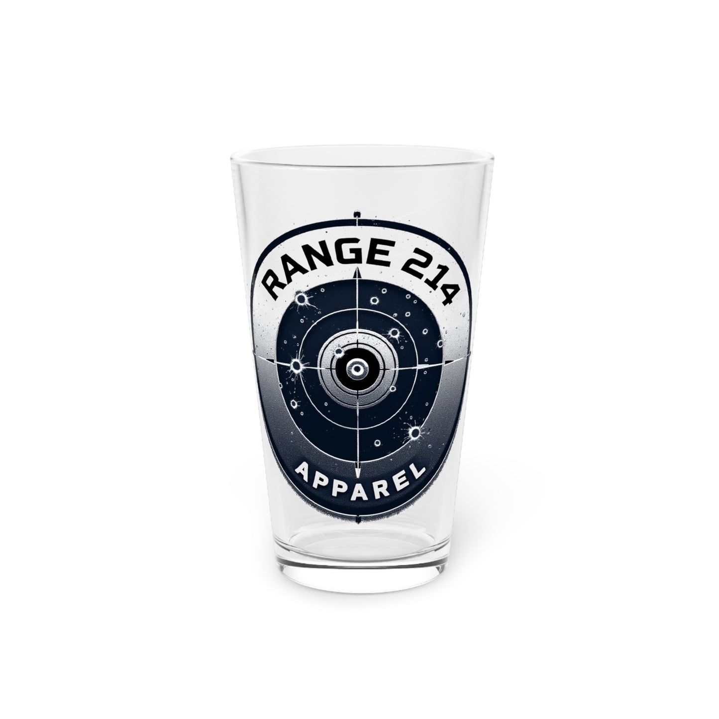 Range 214 Shooter's Pint Glass - 16oz with Target Design